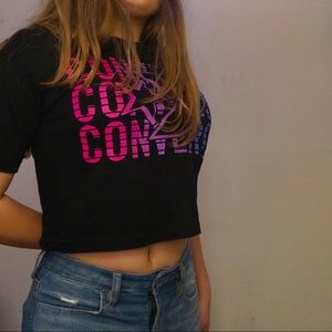 Black Converse Crop Top